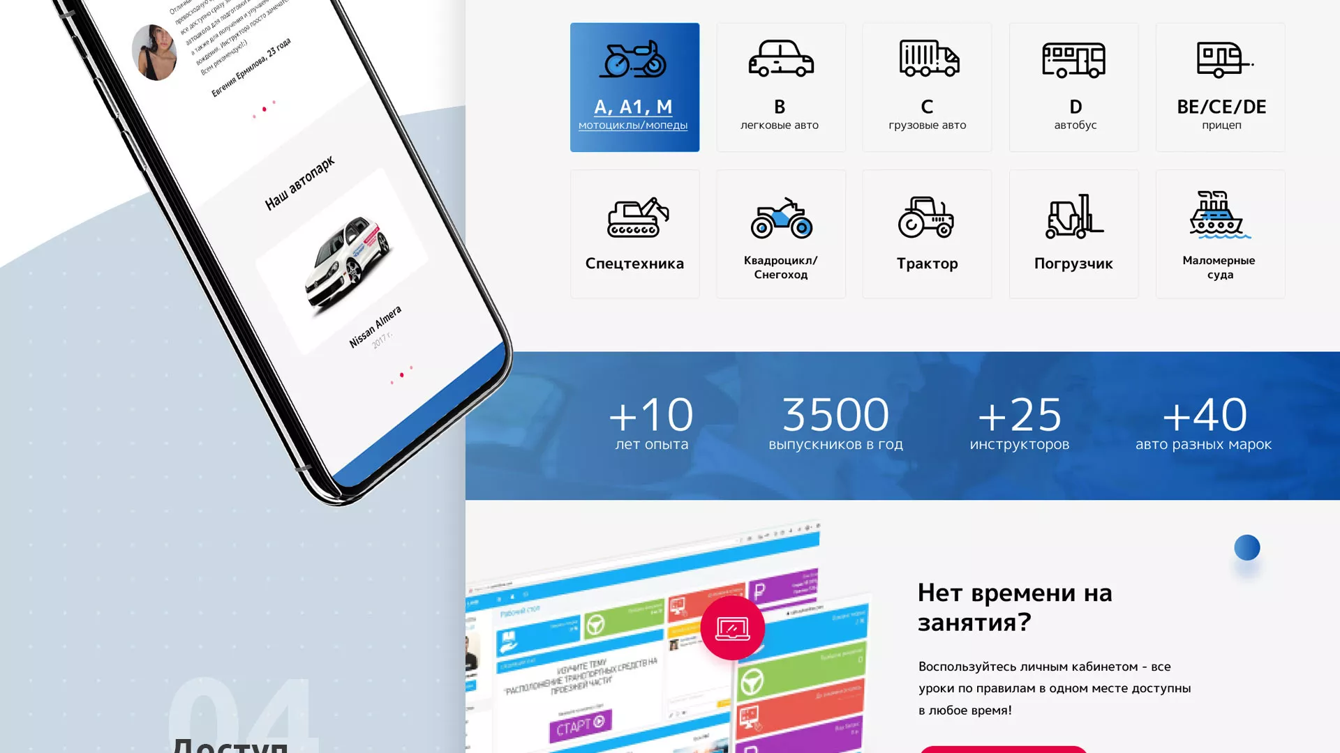 Разработка сайта автошколы «Орлан» в Благодарном