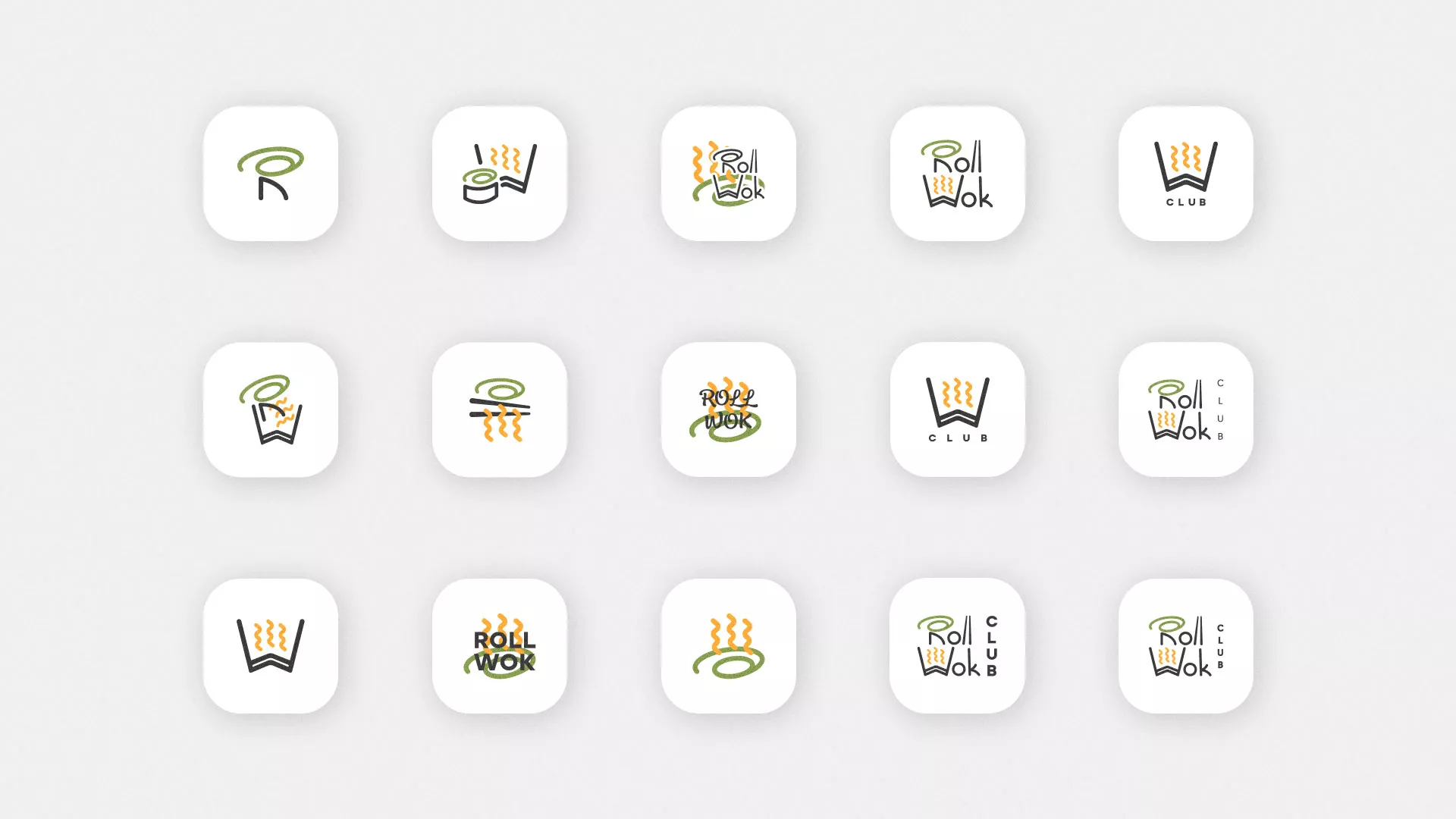 Разработка иконки приложения суши-бара «Roll Wok Club» в Благодарном